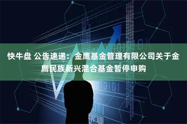 快牛盘 公告速递：金鹰基金管理有限公司关于金鹰民族新兴混合基金暂停申购