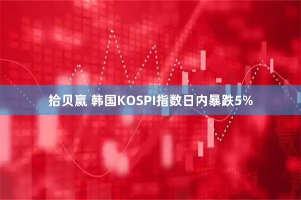 拾贝赢 韩国KOSPI指数日内暴跌5%